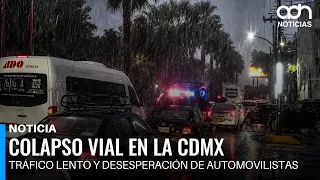 Heavy rains cause traffic gridlock in the eastern part of Mexico City