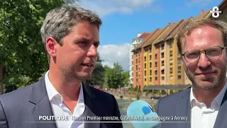 Former Prime Minister Gabriel Attal campaigns in Annecy
