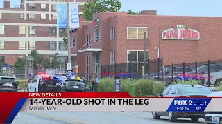 14-year-old shot in the leg