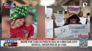 Madre pide cama UCI para su hijo de 6 años que cayó desde el tercer piso de su casa