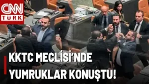 KKTC Meclisi'nde Yumruklu Kavga: Erken Seçim Tartışmasında Milletvekilleri Birbirine Girdi!