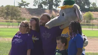 A’s players surprise Sacramento County Chargers at practice