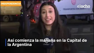 ASÍ COMIENZA EL DÍA EN LA CAPITAL DE LA ARGENTINA