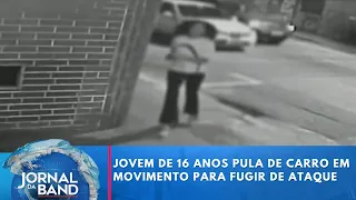 16-year-old girl jumps from moving car to escape attack | Jornal da Band