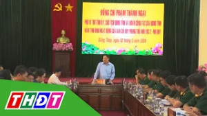 Chủ tịch UBND tỉnh Đồng Tháp làm việc tại Ban Chỉ huy Phòng thủ khu vực 2 - Nhị Quý | THDT