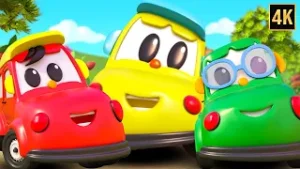 Five Little Cars, Car Cartoon Videos & Nursery Rhymes for Kids