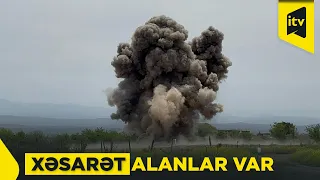 Xocavənddə buldozer minaya düşüb