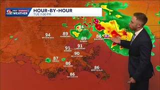 Impact Day Tuesday: Hot, few strong storms late evening