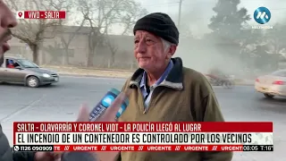 Se incendió un contenedor en Olavarría y Coronel Vidt: El fuego fue controlado