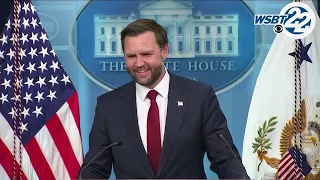 VP JD Vance speaks at White House press briefing