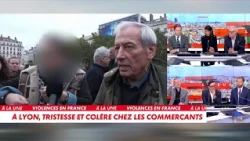 Footage of Lyon residents' anger at the aftermath