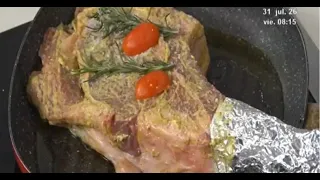 Chef shows you how to prepare Tomahawk steak with herb butter