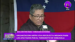 Org Arepa Viva Recolecta Insumos Para los Afectados por el Terremoto en Venezuela - La Tele con Vos