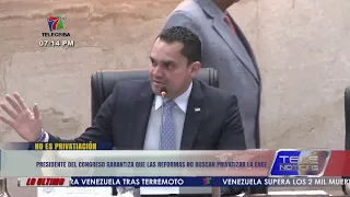 Presidente del Congreso garantiza que las reformas no buscan privatizar la ENEE