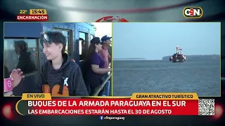 Buques históricos de la Armada se convierten en atractivo turístico en Encarnación