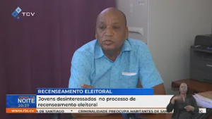 Jovens desinteressados  no processo de recenseamento eleitoral