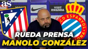 RUEDA de PRENSA de MANOLO GONZÁLEZ tras el ATLÉTICO DE MADRID 4 - ESPANYOL 2