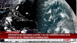 Sparse rain and high temperatures forecast for this Saturday in the Dominican territory