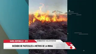 Daniel Bertobello, Jefe de Bomberos Voluntarios - Incendio de pastizales a metros de La Rural
