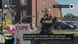 Hundreds of health-care workers protest against planned HHS job cuts