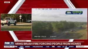 20-acre fire off of I-95 in Mims prompts resident evacuation