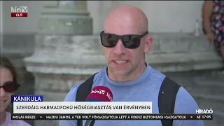 Szerdáig harmadfokú hőségriasztás van érvényben - HírTV