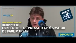 Paul MARSAN Press Conference - VRDR BEZIERS - 10/09/2026