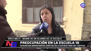 Denuncian que el ala oeste de la Escuela Primaria 16 "se está cayendo"