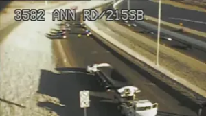 Driver dies in semi-truck crash on 215 in northwest Las Vegas