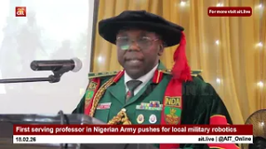 First serving professor in Nigerian Army pushes for local military robotics