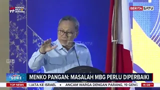 Menko Zulhas Akui Program MBG Bermasalah dan Gagal: Kita Bereskan Bertahap #Beritasatusore