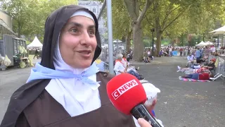 "It’s a joy to welcome him," enthuses a nun in Lourdes