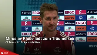 Miroslav Klose invites fans to dream: The Club travels to Cologne for the Cup match