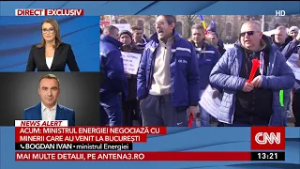 Minerii protestează, Bolojan e în guvern cu toți miniștrii