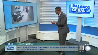 #BalançoGeral: Another thief caught on security cameras stealing a cell phone from a store