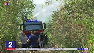 Požar zaprijetio vikend naselju u Amajlijama kod Bijeljine: vatrogasci na terenu