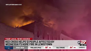Dozen displaced by Wednesday night fire in Lewistown