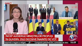 Miniștrii fără voturi, două zile de audieri în Parlament