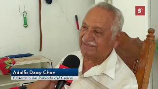 Uno de los ejidatarios más antiguos del poblado del Cedral es el Cozumeleño Adolfo Dzay Chan