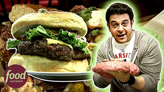 Adam Richman Tackles The 7.5lb Sasquatch Burger Challenge | Man V Food With Adam Richman
