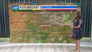Scattered showers possible in central Indiana on Saturday