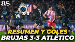 RESUMEN Y GOLES del BRUJAS 3 - ATLÉTICO DE MADRID: EMPATE con mal sabor para el ATLETI