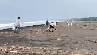 Ruta 27 volunteers remove 1,105 kilos at Guacalillo beach