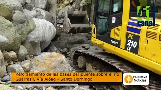 Reforzamiento de las bases del puente sobre el río Guarrasil #panoramatvcanal41 #santodomingo