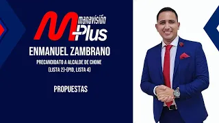 Enmanuel Zambrano, mayoral pre-candidate for Chone, presented his main proposals for the canton