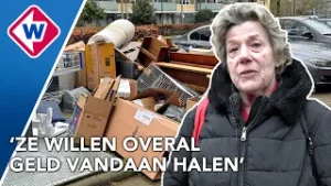 Bewoners moeten betalen om grofvuil te laten ophalen, afval stapelt zich op