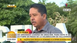 Organizan cadena de oración en La Ceiba, en medio de las celebraciones de Halloween
