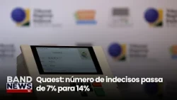 Quaest: número de indecisos passa de 7% para 14% | BandNews TV