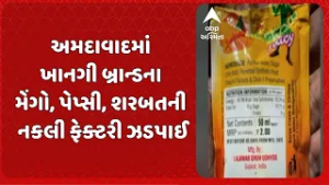 Ahmedabad News | અમદાવાદમાં ખાનગી બ્રાન્ડના મેંગો, પેપ્સી, શરબતની નકલી ફેક્ટરી ઝડપાઈ