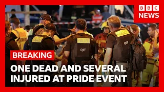 Car driven into crowd at Berlin Pride event | BBC News